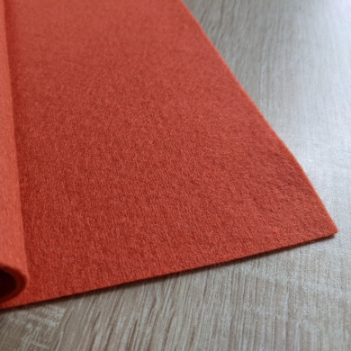 100% Wool Felt - Pure Wool Felt - Coral