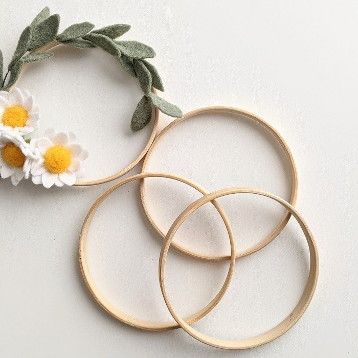 Bamboo decorative circle x 4