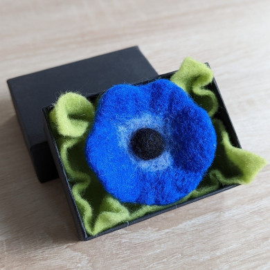 Felted Flower: Blue Anemone