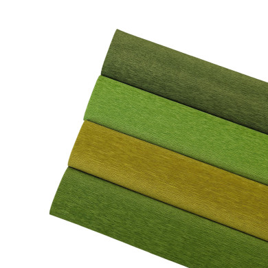 Papier crépon 90g - Vert prairie 377 - 25 cm x 1,50 m