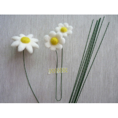 15 fijne stelen 40 cm voor metalen bloemen 0,8 mm