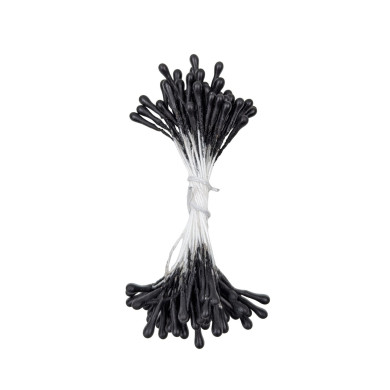 100 pistils coloris noir 014 pour fleurs en papier