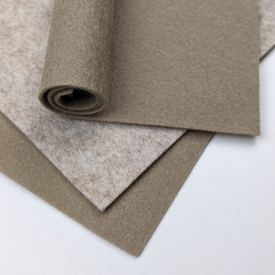 Beige zuiver wolvilt coupon 20 X 30