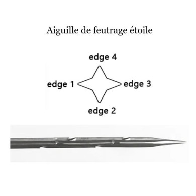 ***3 aiguilles à feutrer moyennes N°36 étoile ***