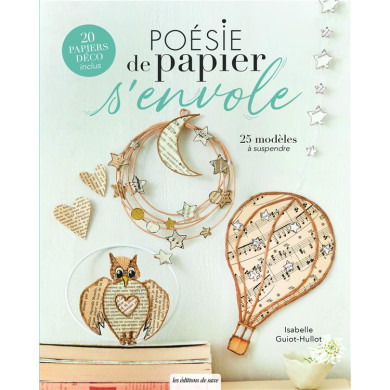 Livre Poésie de Papier s'envole + fil kraft armé + colle Tacky glue