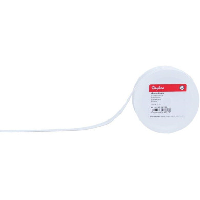 Witte elastische band 5 mm - Rol van 5 m Streep