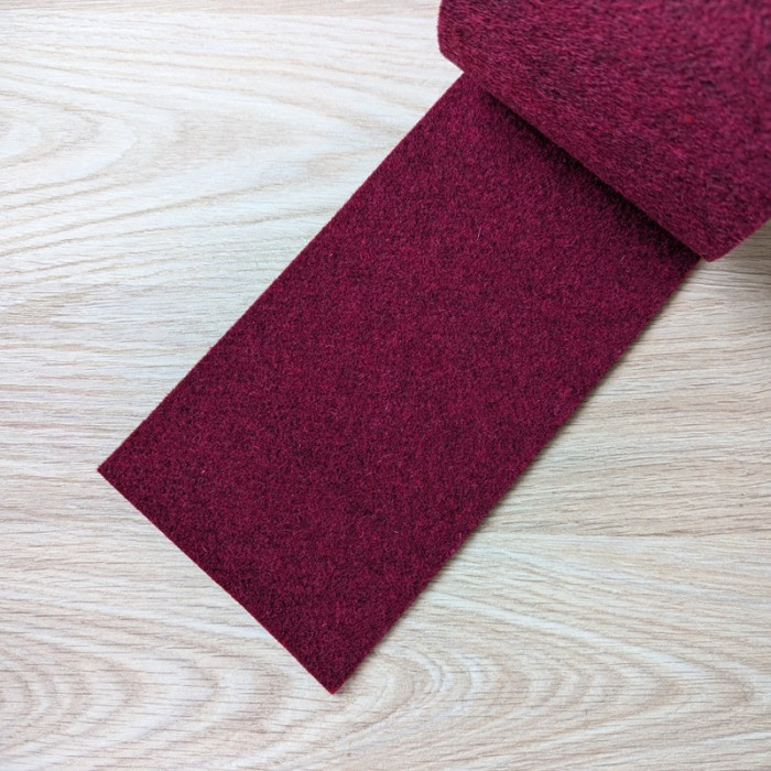 Bordeaux wolvilt lint 10 cm x 1m