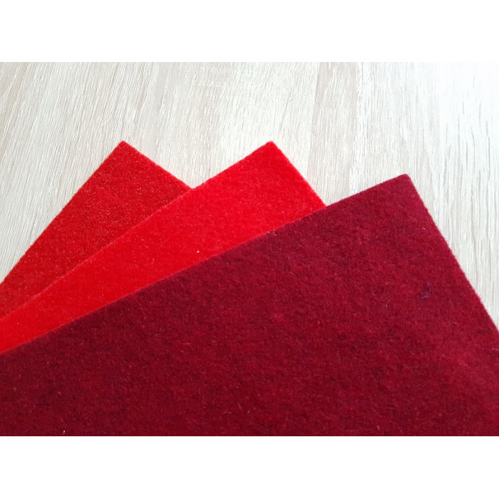 Bordeaux wool felt ribbon 10 cm x 1 m