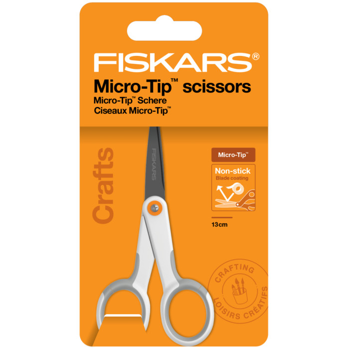 Fiskars antikleefschaar met micropunt Titanium 13 cm